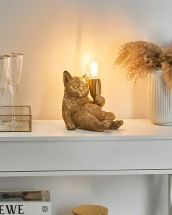 Lampa stołowa Kot ZIPPY Złoty