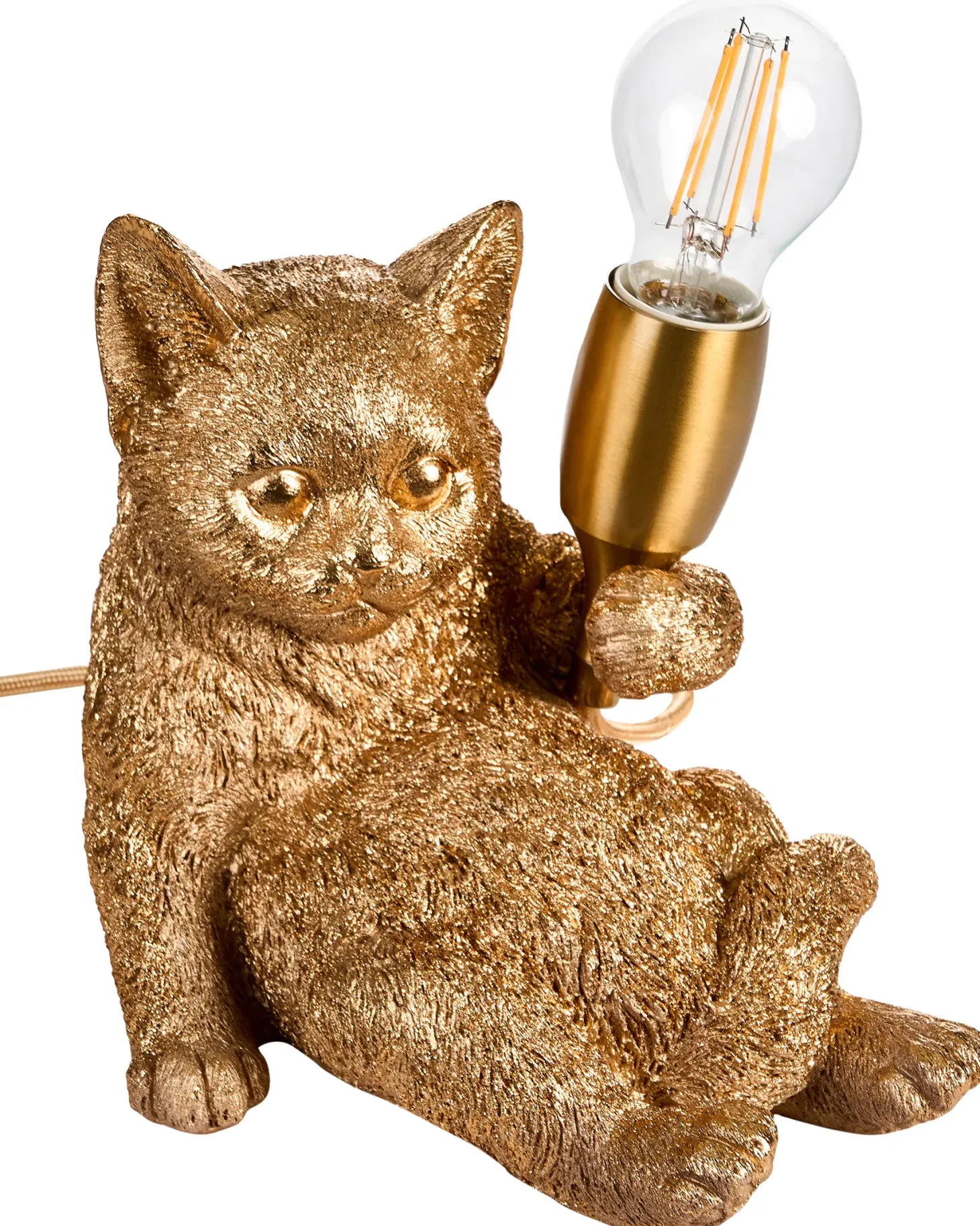 Lampa stołowa Kot ZIPPY Złoty