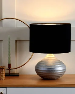 Lampa stołowa KUBAN Ceramika Srebrny