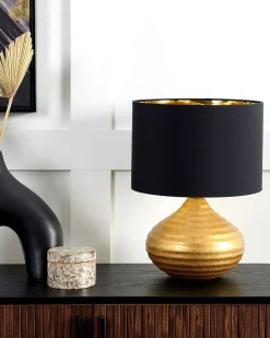 Lampa stołowa KUBAN Ceramika Złoty