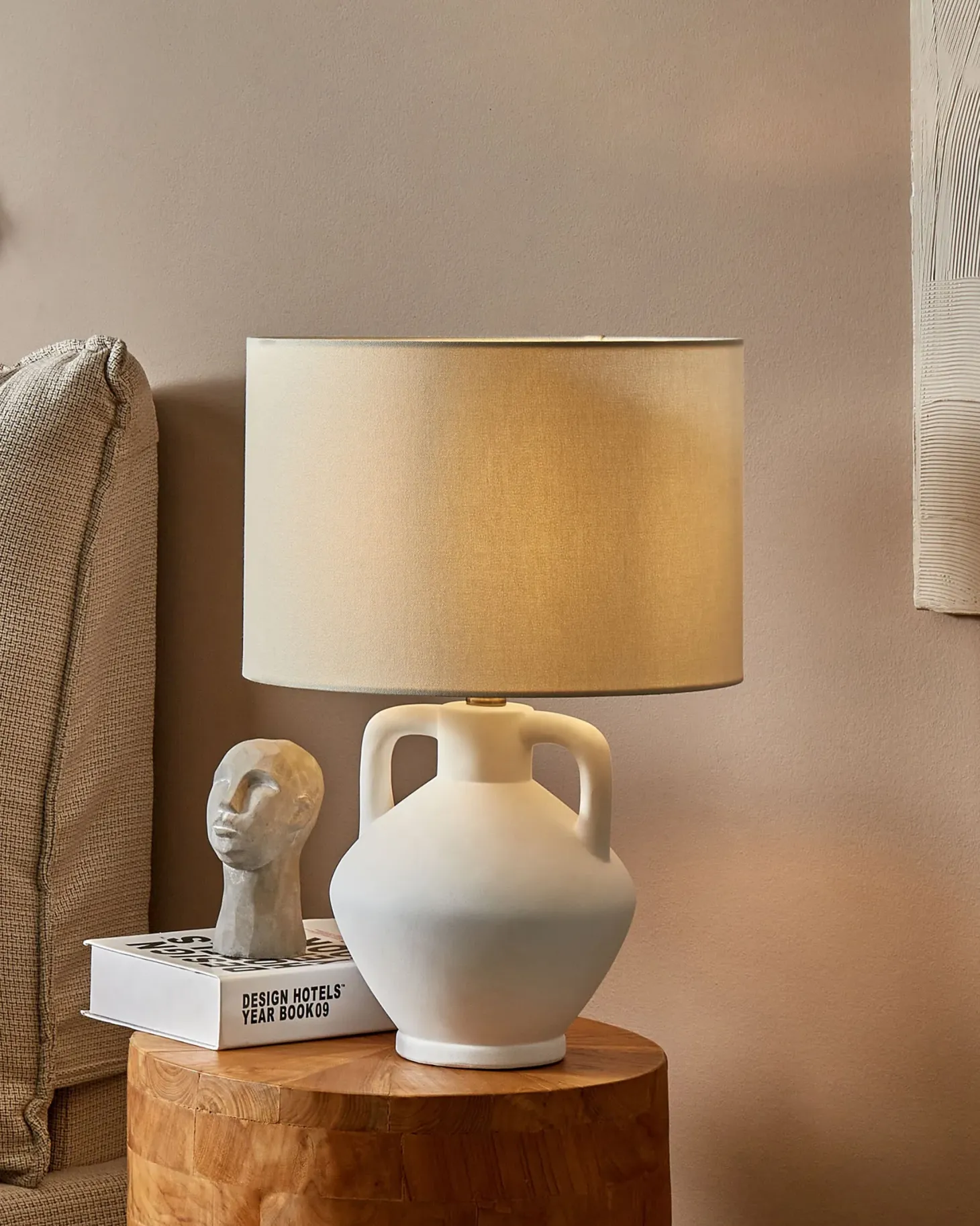 Lampa stołowa LABRADA Ceramika Biały