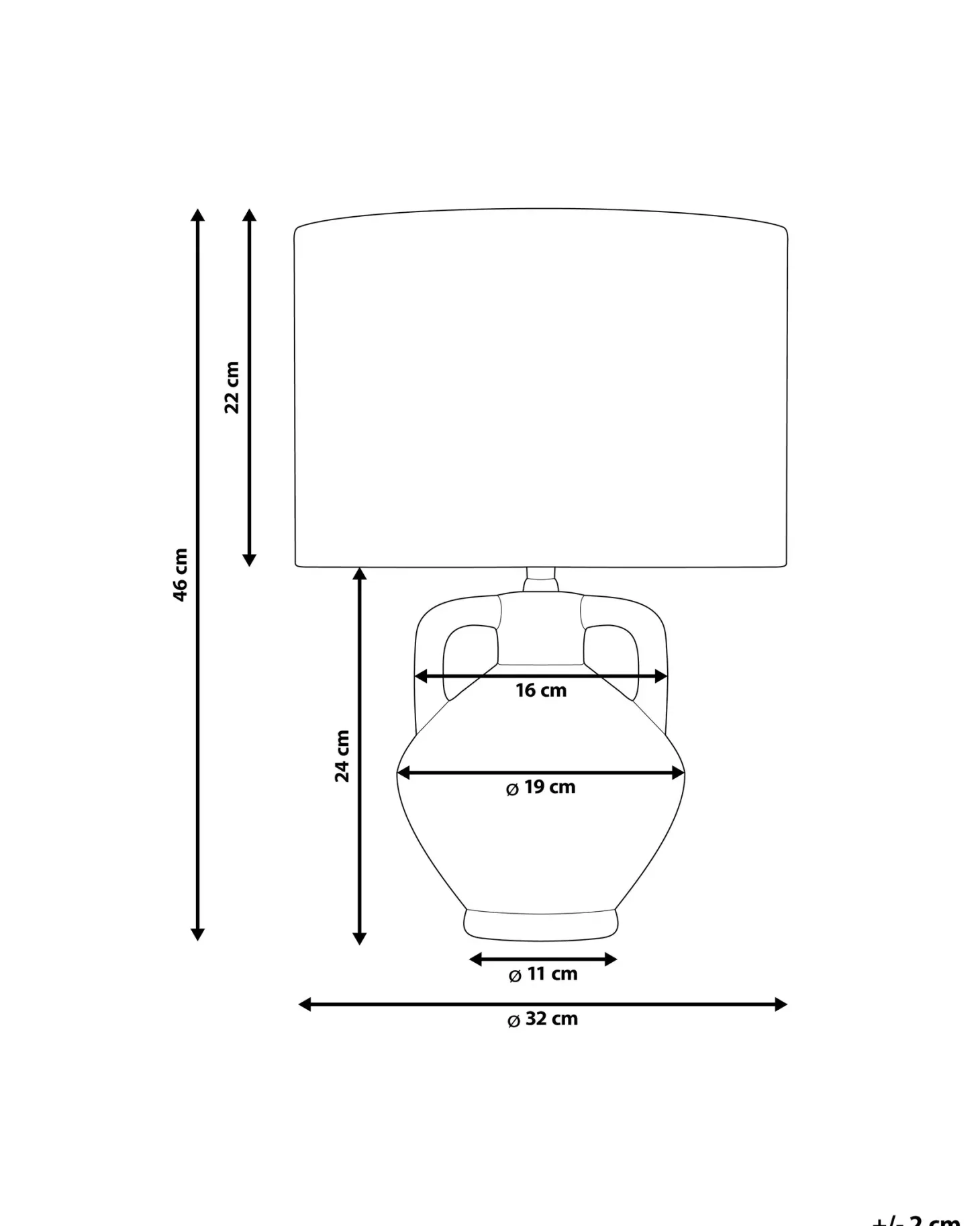Lampa stołowa LABRADA Ceramika Biały