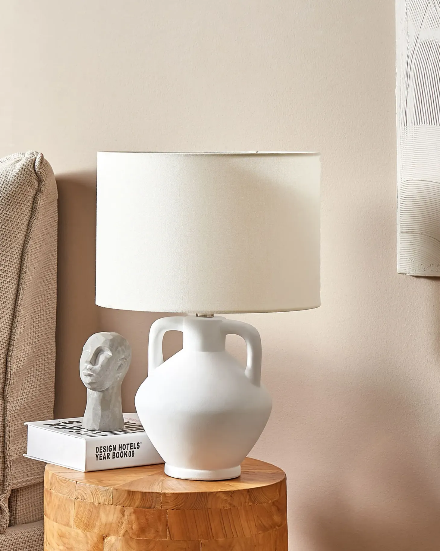 Lampa stołowa LABRADA Ceramika Biały