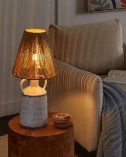 Lampa stołowa LARISSOS Ceramika Biały