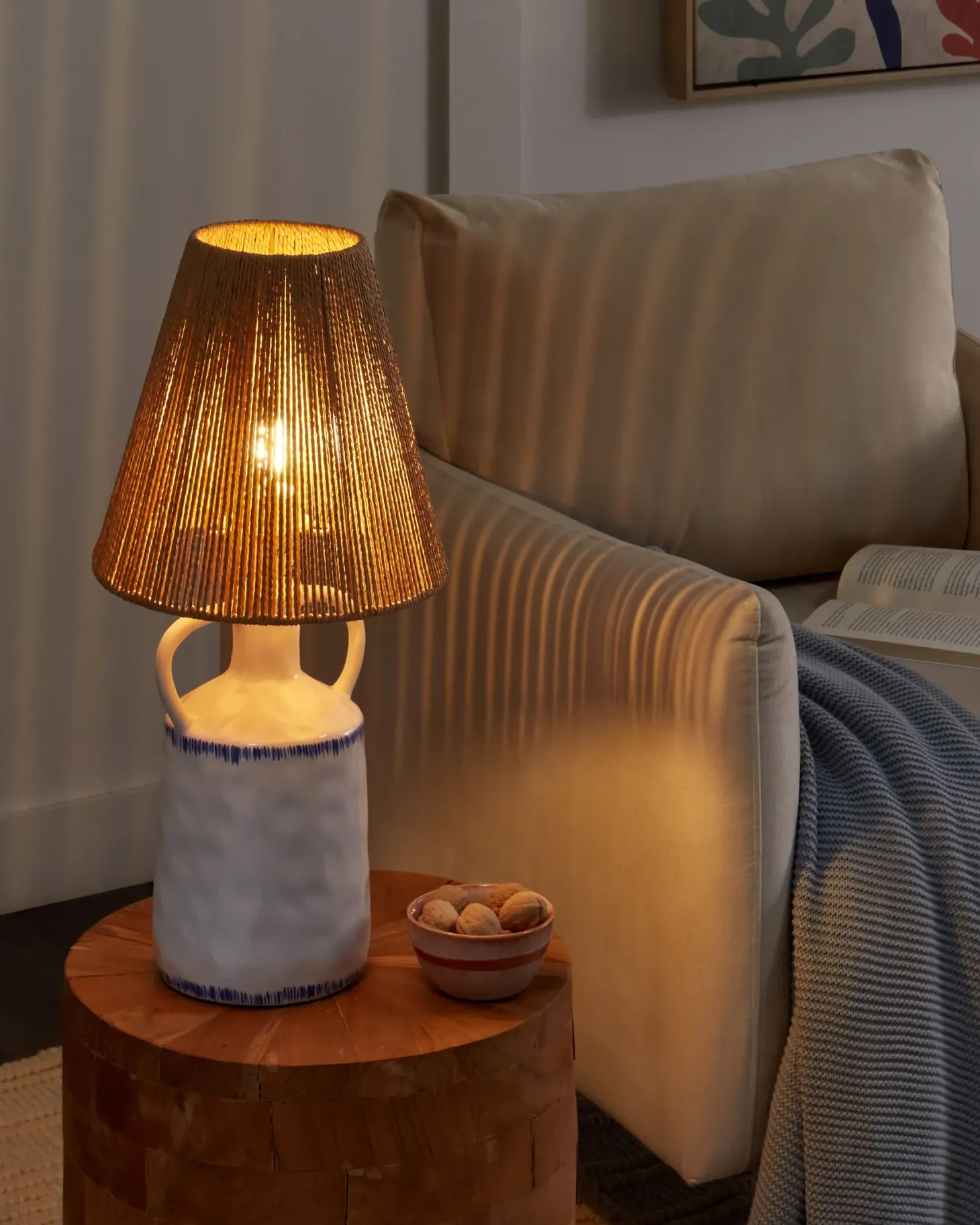 Lampa stołowa LARISSOS Ceramika Biały