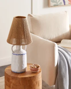 Lampa stołowa LARISSOS Ceramika Biały
