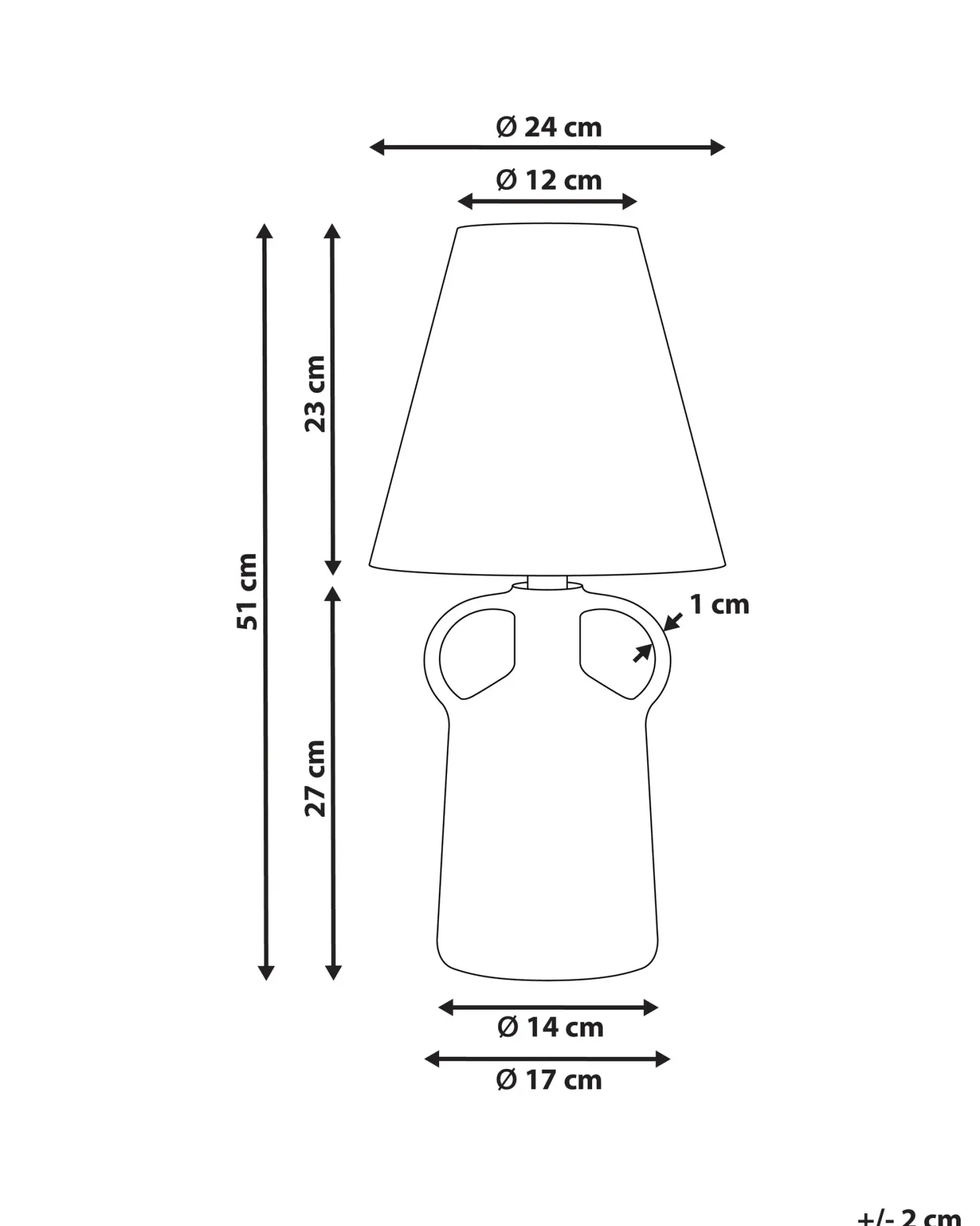 Lampa stołowa LARISSOS Ceramika Biały