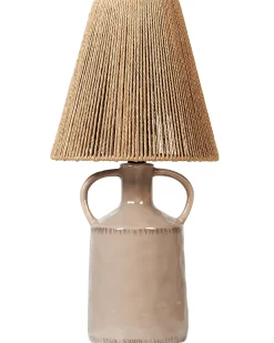 Lampa stołowa LARISSOS Ceramika Beżowoszary