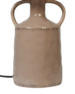 Lampa stołowa LARISSOS Ceramika Beżowoszary
