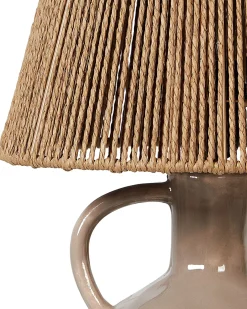 Lampa stołowa LARISSOS Ceramika Beżowoszary