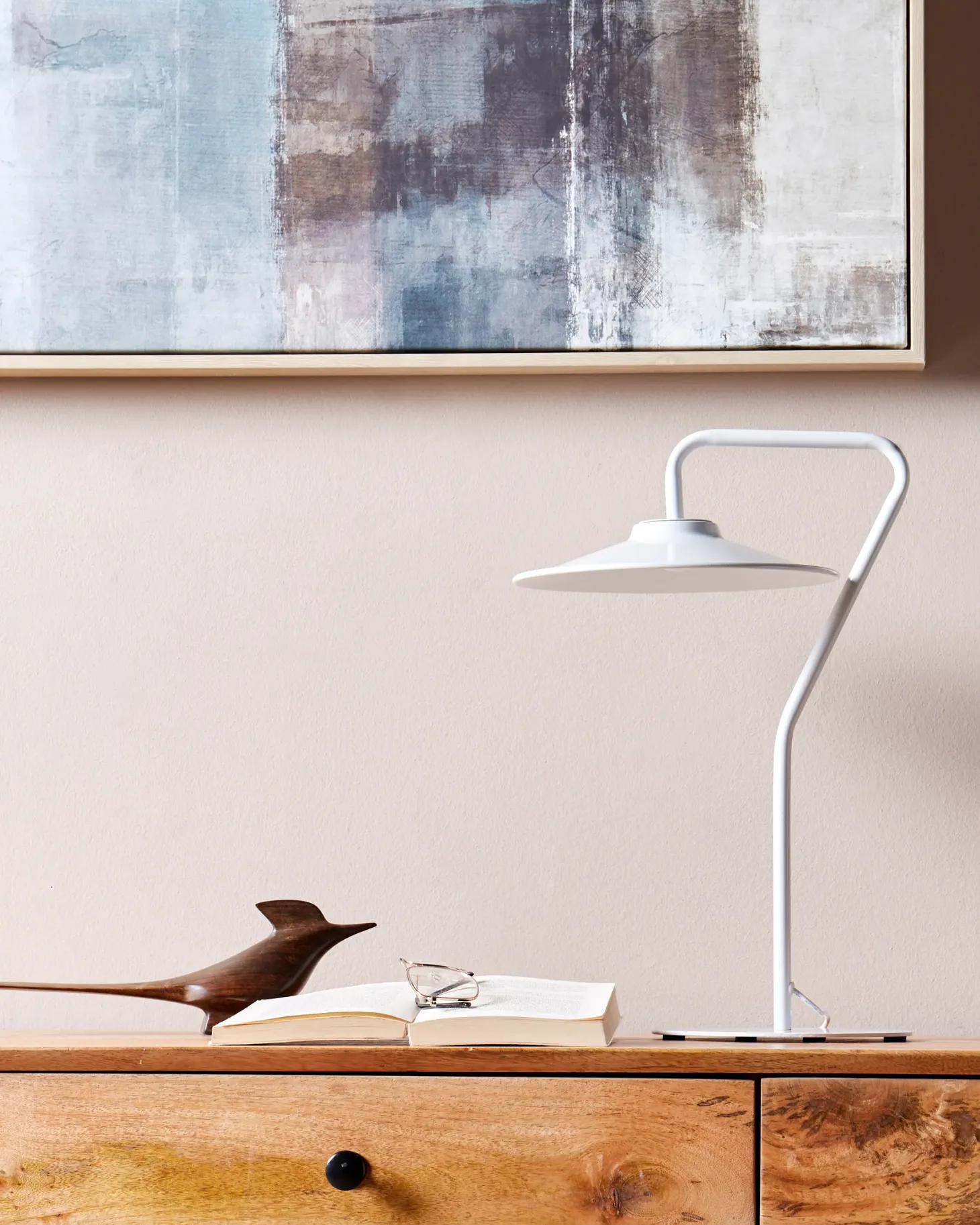 Lampa stołowa LED GALETTI Metal Biały