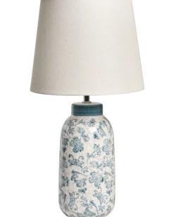 Lampa stołowa LEMPA Ceramika Biały/ niebieski