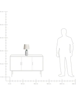 Lampa stołowa LEMPA Ceramika Biały/ niebieski