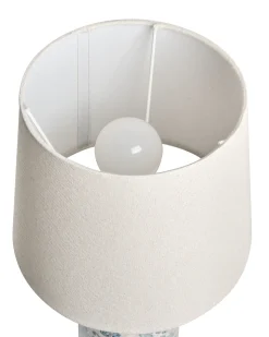 Lampa stołowa LEMPA Ceramika Biały/ niebieski