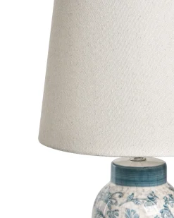 Lampa stołowa LEMPA Ceramika Biały/ niebieski