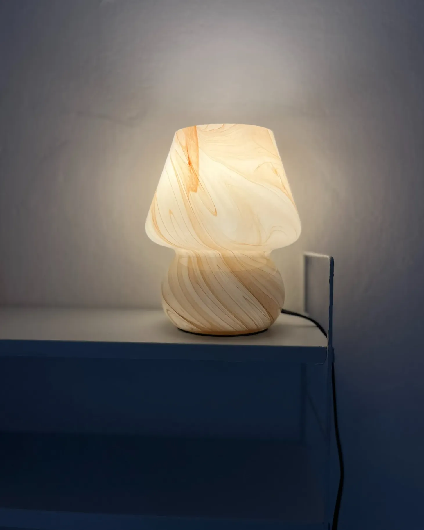 Lampa stołowa LOBO Szkło Biały