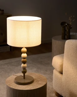 Lampa stołowa LOKY Metal Biały/ beżowy
