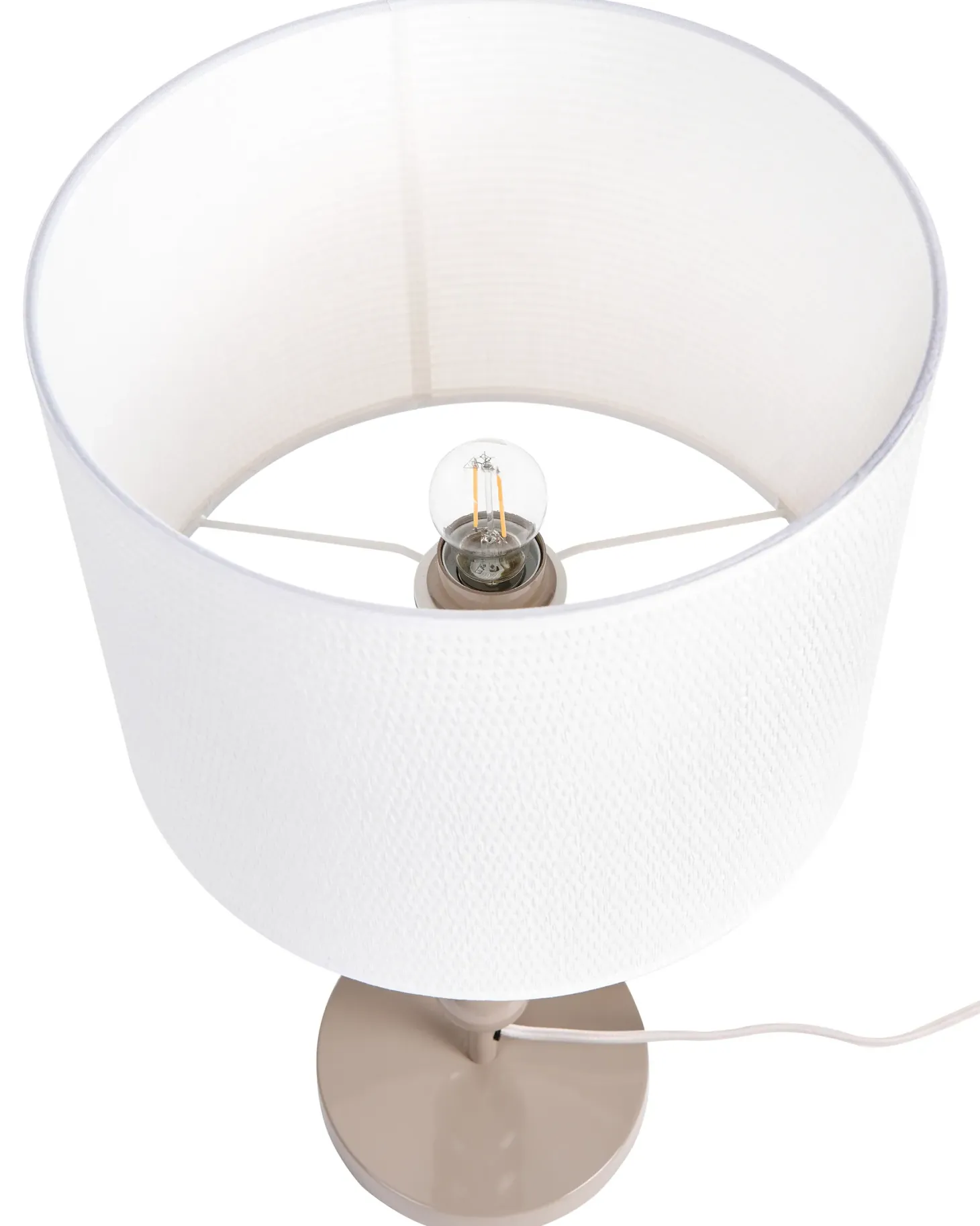 Lampa stołowa LOKY Metal Biały/ beżowy