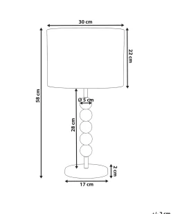 Lampa stołowa LOKY Metal Biały/ beżowy