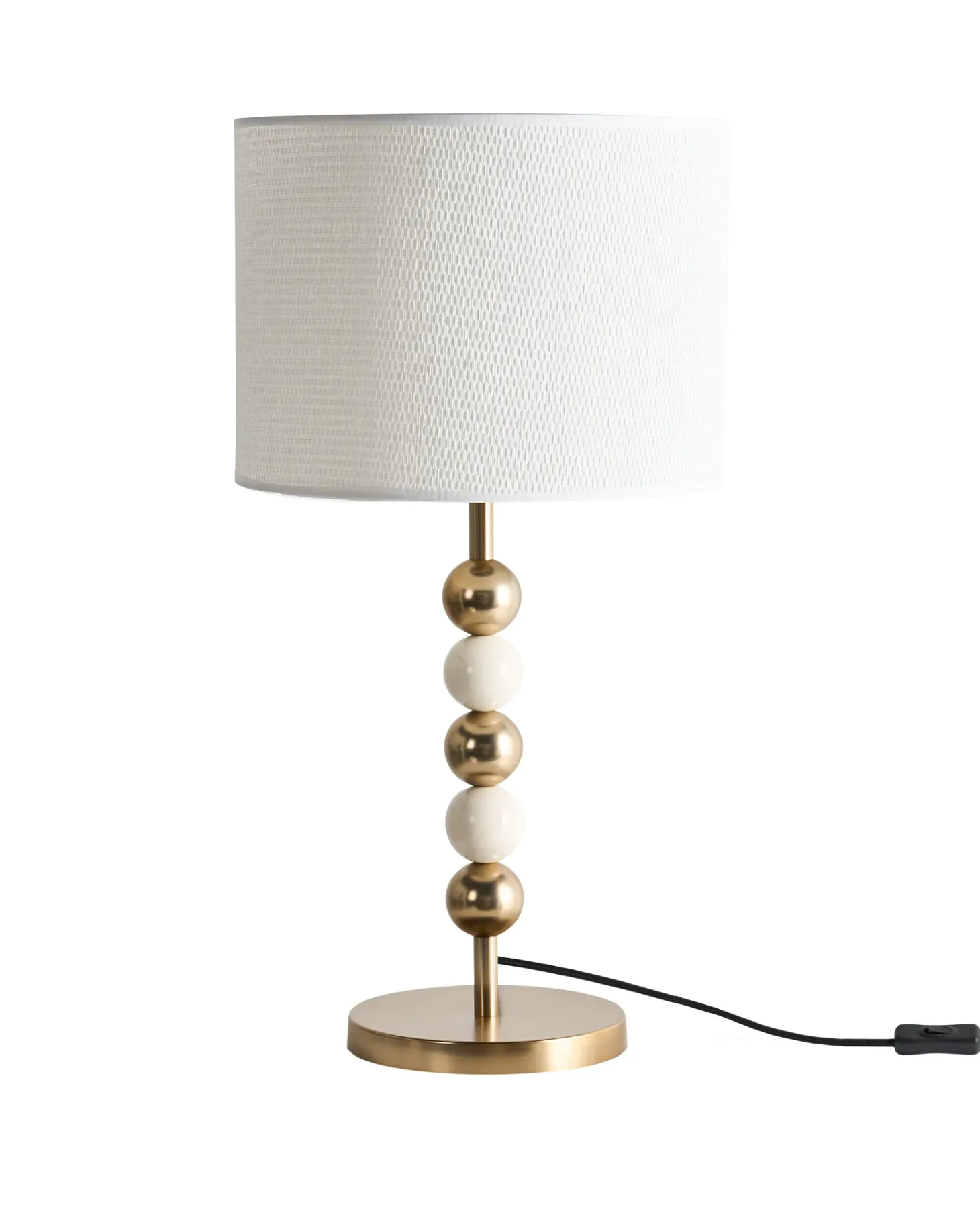 Lampa stołowa LOKY Metal Mosiężny/beżowy