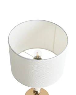 Lampa stołowa LOKY Metal Mosiężny/beżowy