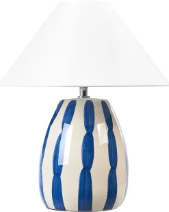 Lampa stołowa LUCHETTI Ceramika Biały/ niebieski