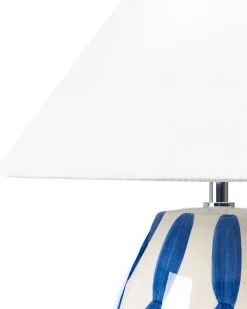 Lampa stołowa LUCHETTI Ceramika Biały/ niebieski