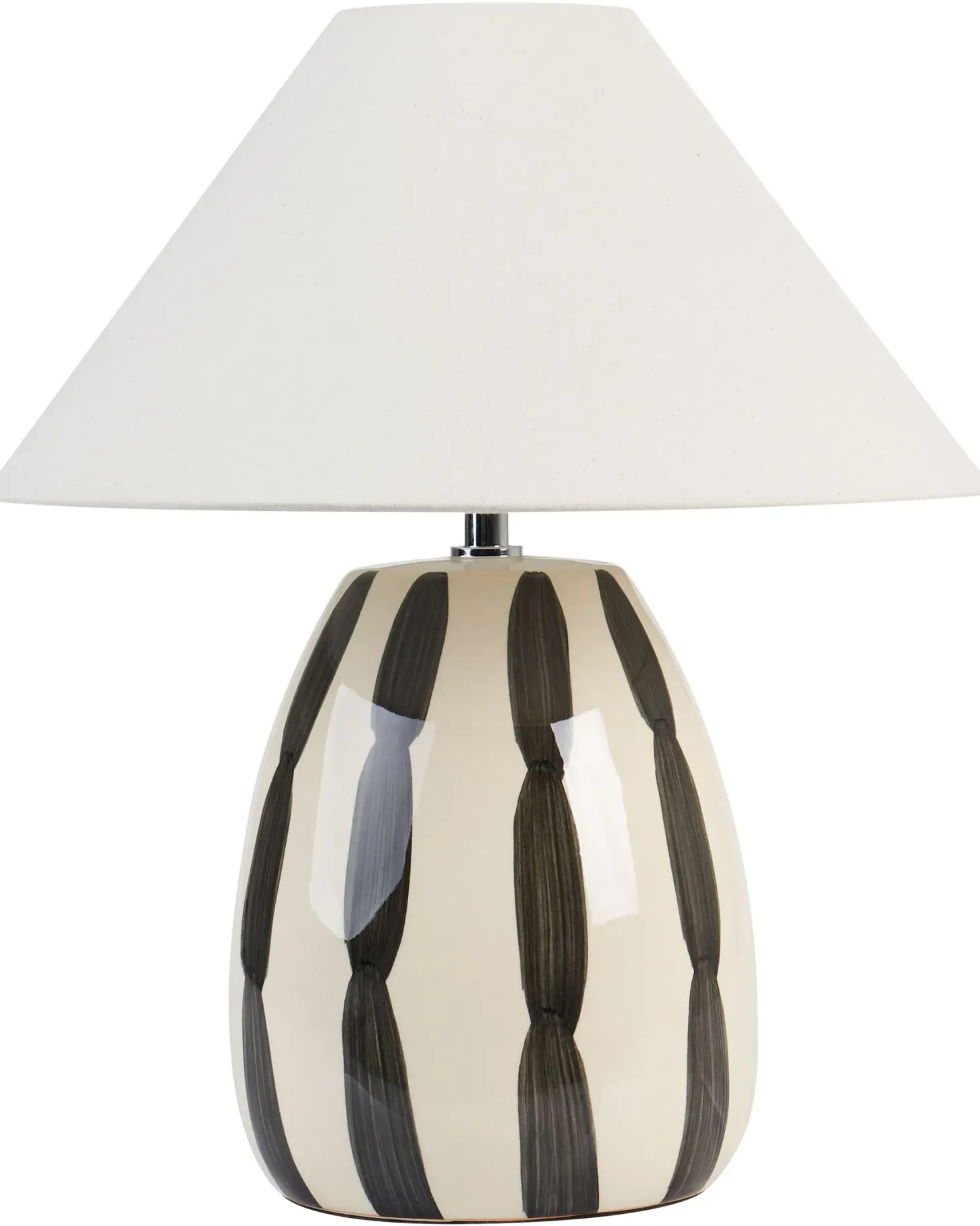 Lampa stołowa LUCHETTI Ceramika Czarny/ biały