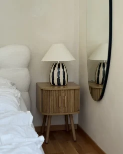 Lampa stołowa LUCHETTI Ceramika Czarny/ biały