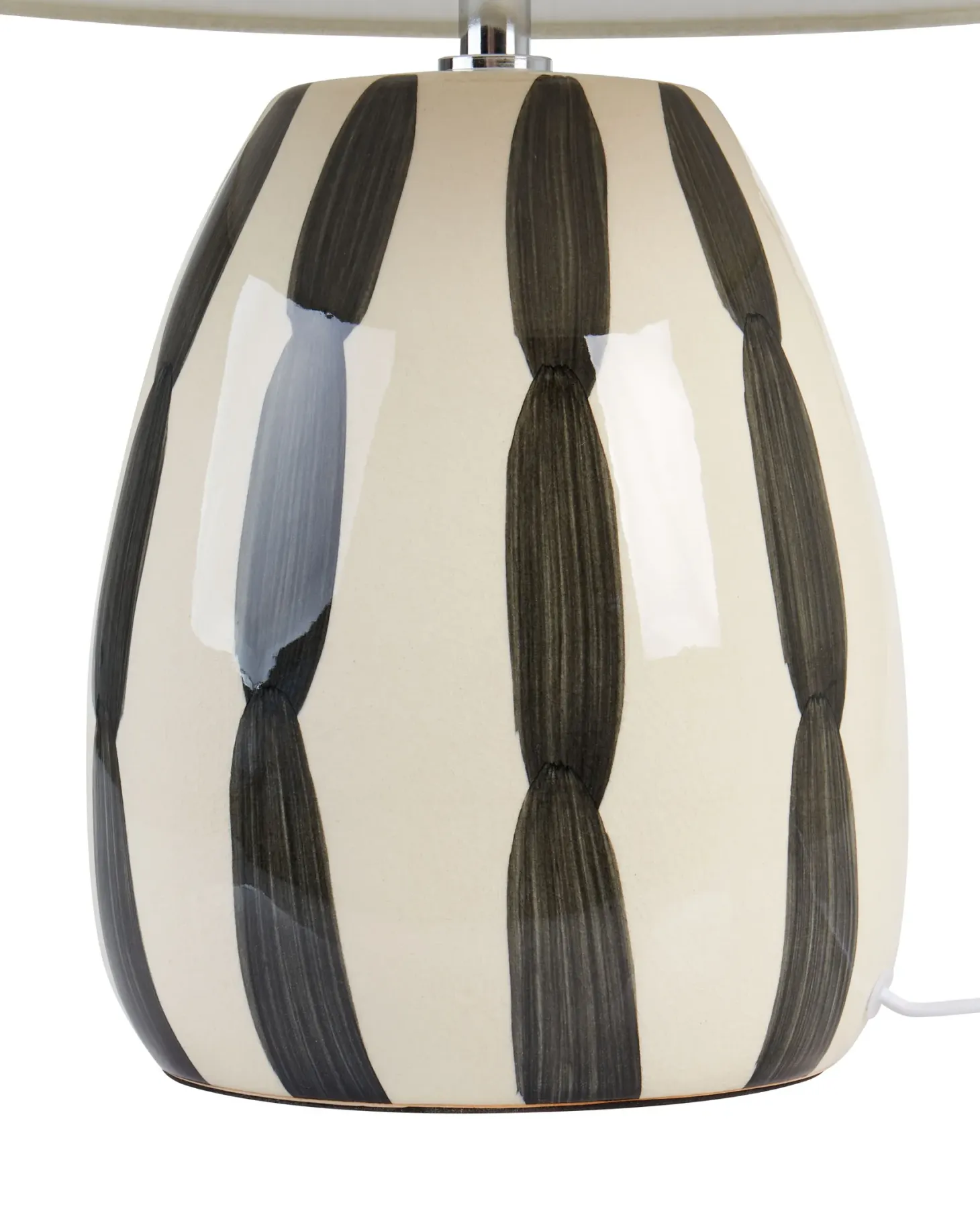 Lampa stołowa LUCHETTI Ceramika Czarny/ biały