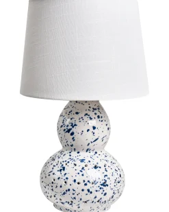 Lampa stołowa MACAL Ceramika Biały/ niebieski