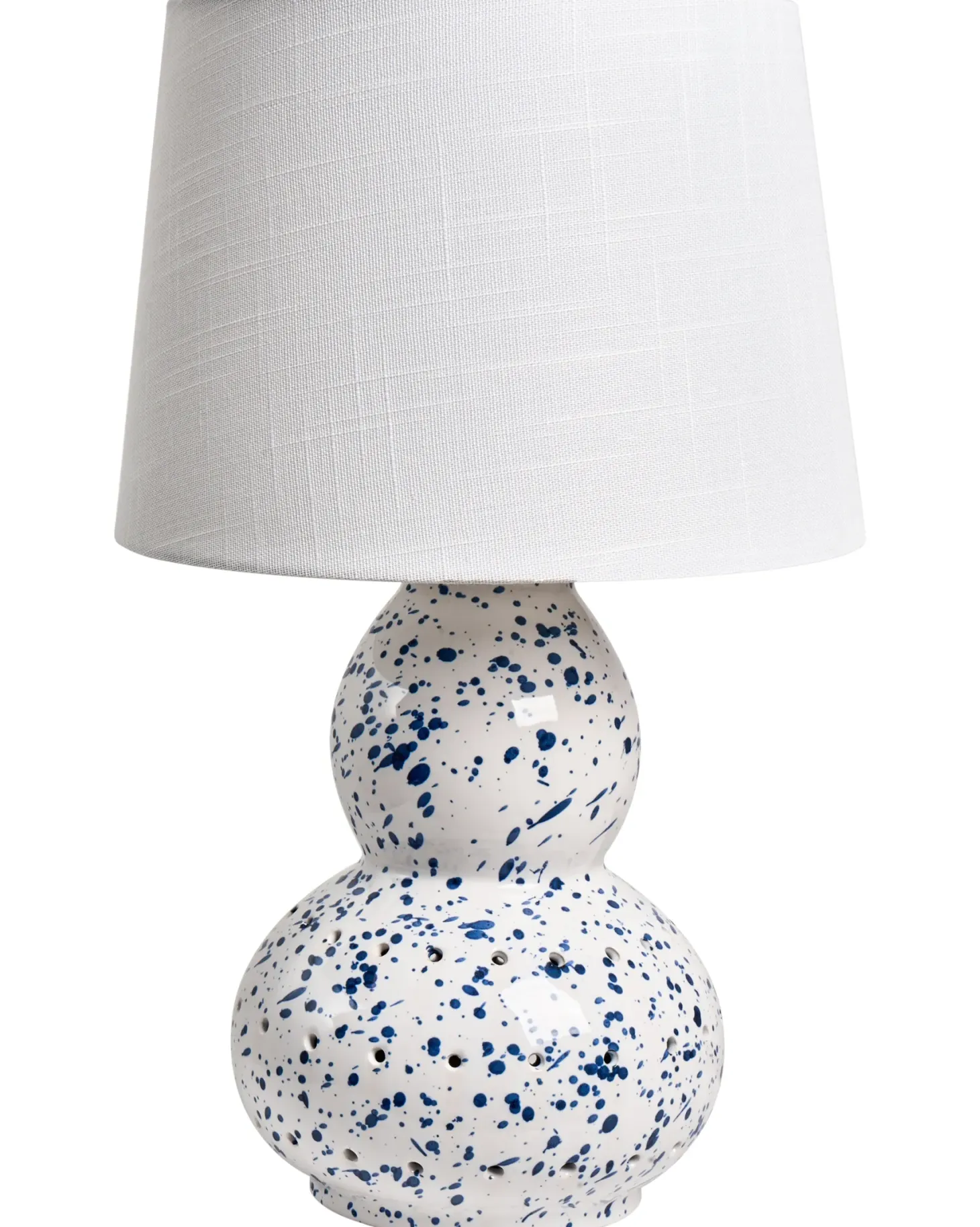 Lampa stołowa MACAL Ceramika Biały/ niebieski