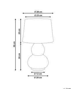 Lampa stołowa MACAL Ceramika Biały/ niebieski