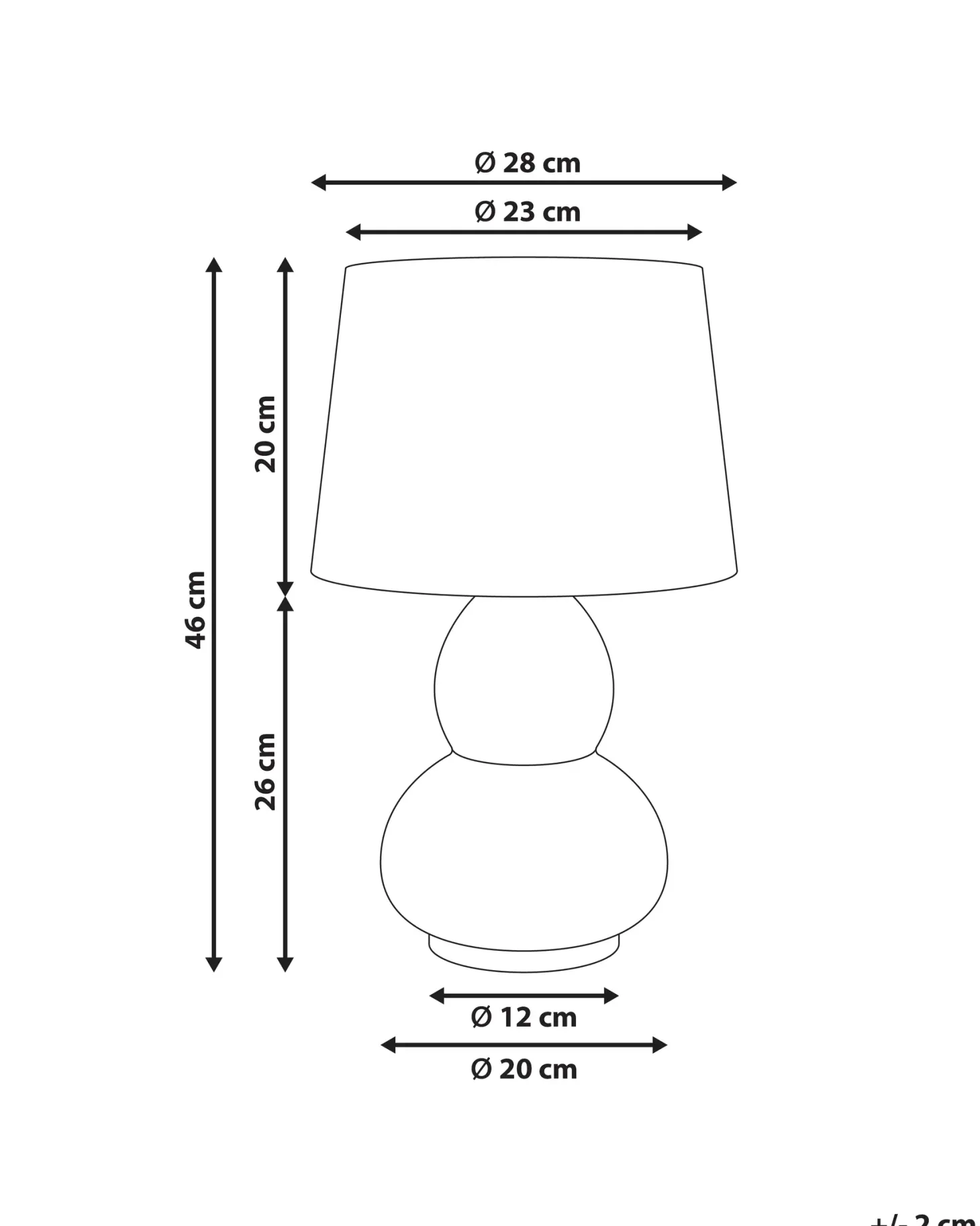 Lampa stołowa MACAL Ceramika Biały/ niebieski