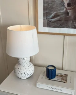 Lampa stołowa MACAL Ceramika Biały/ niebieski