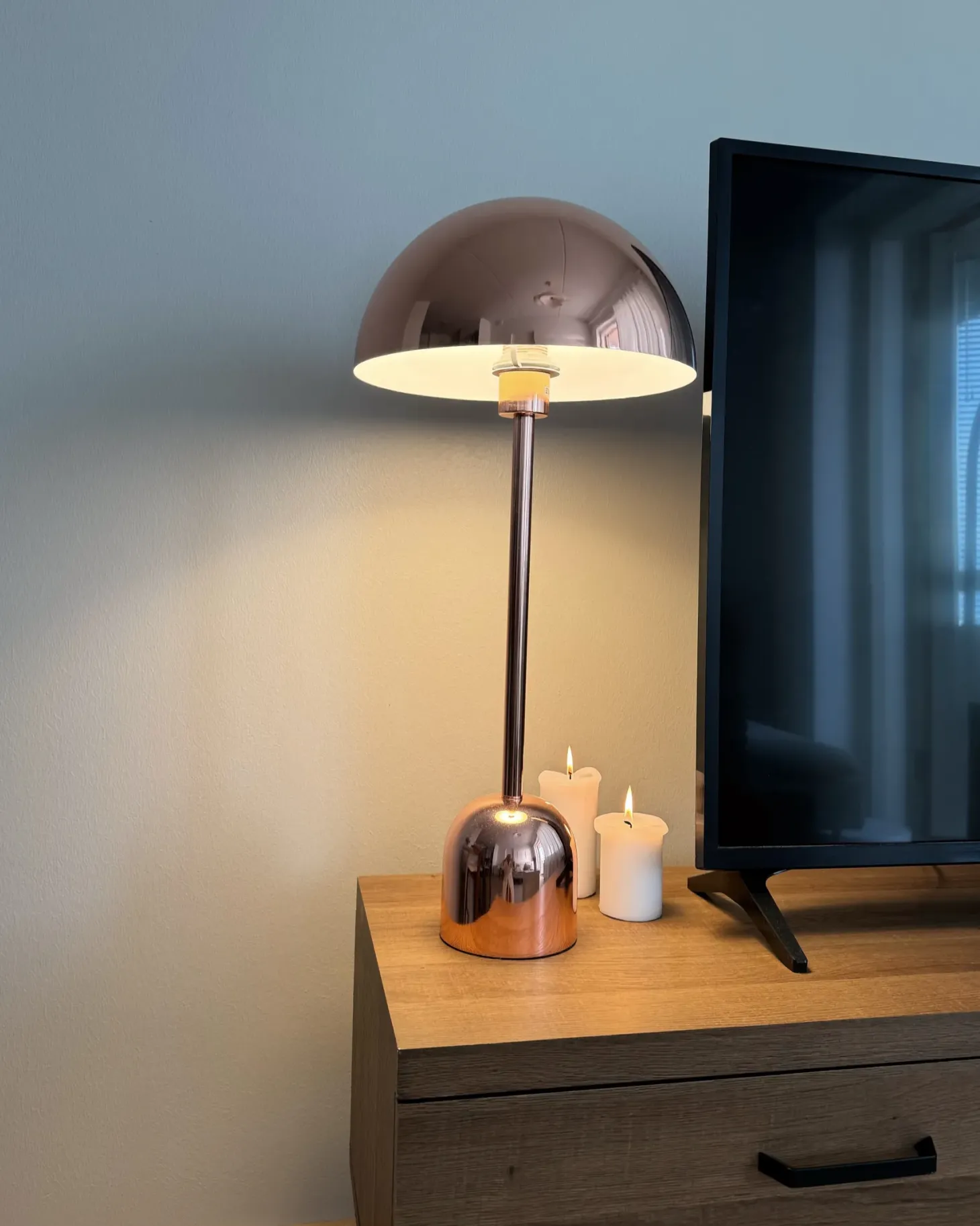 Lampa stołowa MACASIA Metal Miedziany
