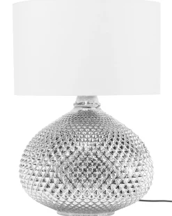 Lampa stołowa MADON Szkło Srebrny