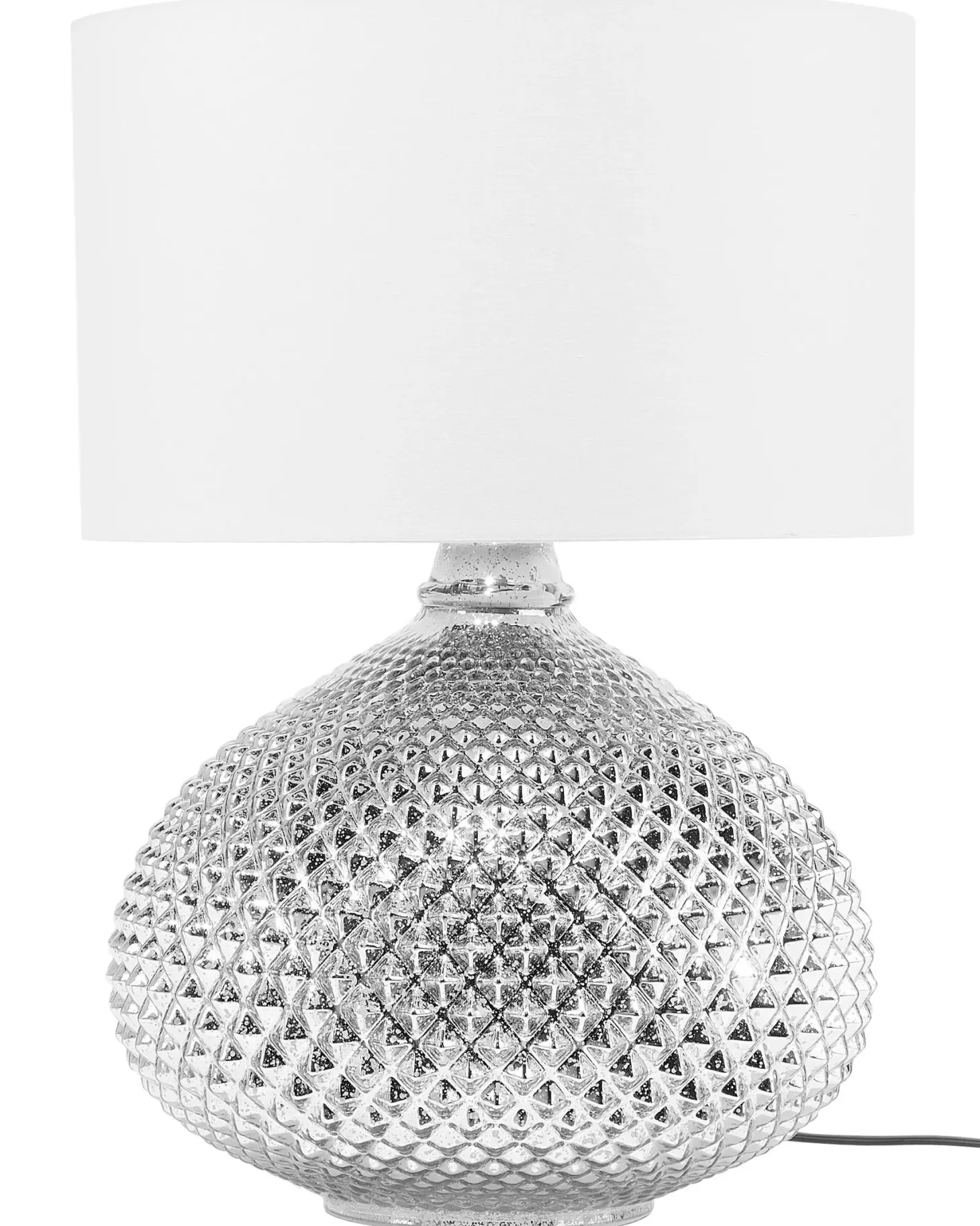 Lampa stołowa MADON Szkło Srebrny