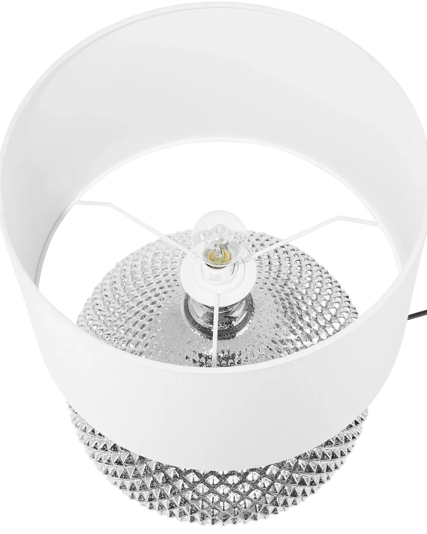 Lampa stołowa MADON Szkło Srebrny