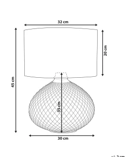 Lampa stołowa MADON Szkło Srebrny