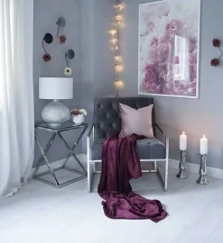 Lampa stołowa MADON Szkło Srebrny