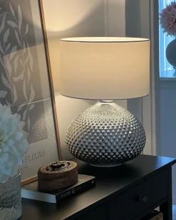 Lampa stołowa MADON Szkło Srebrny