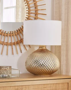 Lampa stołowa MADON Szkło Złoty