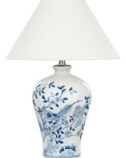 Lampa stołowa MAGROS Porcelana Biały/ niebieski