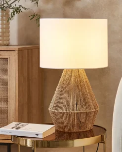 Lampa stołowa MALEWA Papierowa plecionka Naturalny