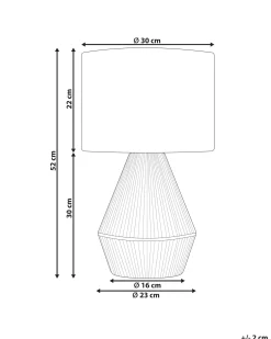 Lampa stołowa MALEWA Papierowa plecionka Naturalny