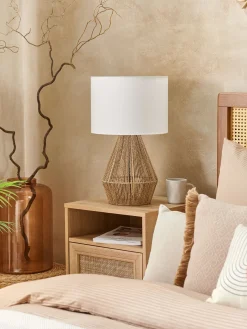 Lampa stołowa MALEWA Papierowa plecionka Naturalny