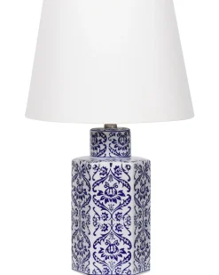 Lampa stołowa MARCELIN Porcelana Biały/ niebieski