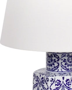 Lampa stołowa MARCELIN Porcelana Biały/ niebieski