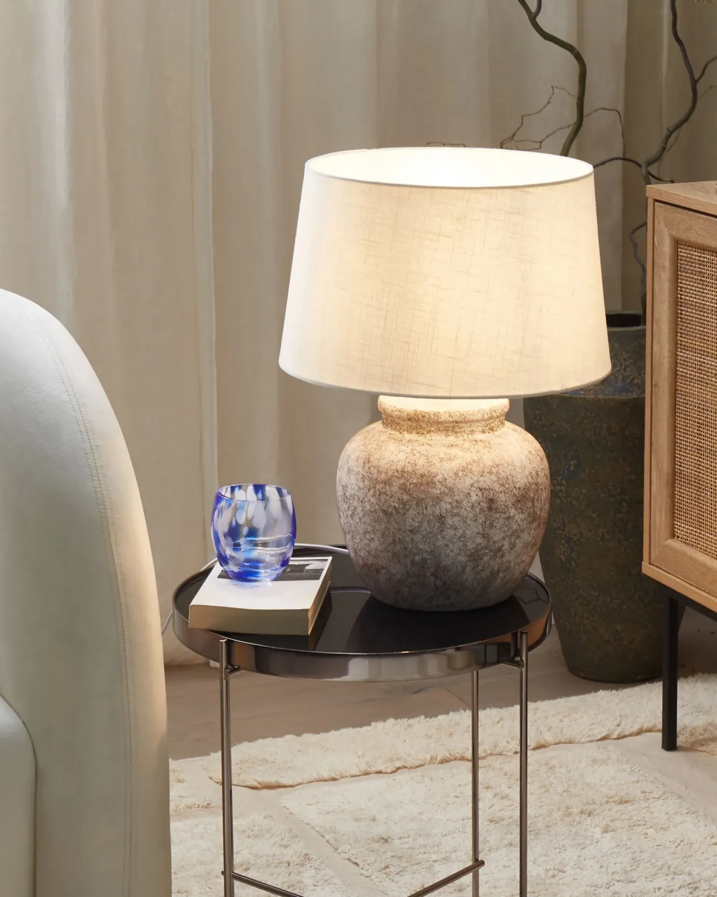 Lampa stołowa MAREB Ceramika Beżowy